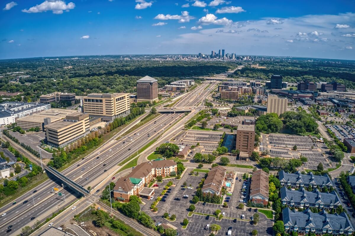 Aerial View of the Business District of St. Louis Park