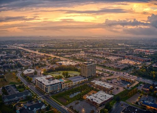 Aerial View of the Twin Cities Suburb of Eagan