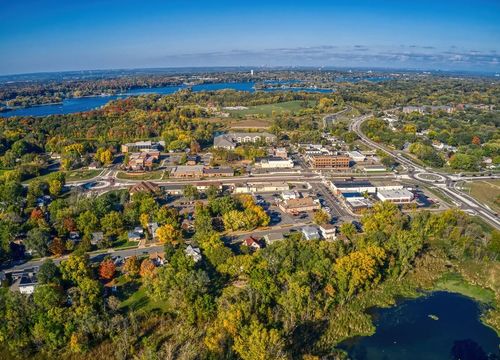 Aerial View of the Twin Cities Suburb of Prior Lake