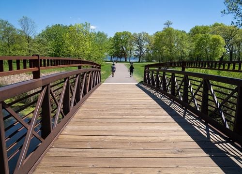 Footbridge in Clifton E French Regional Park in Plymouth Minnesota