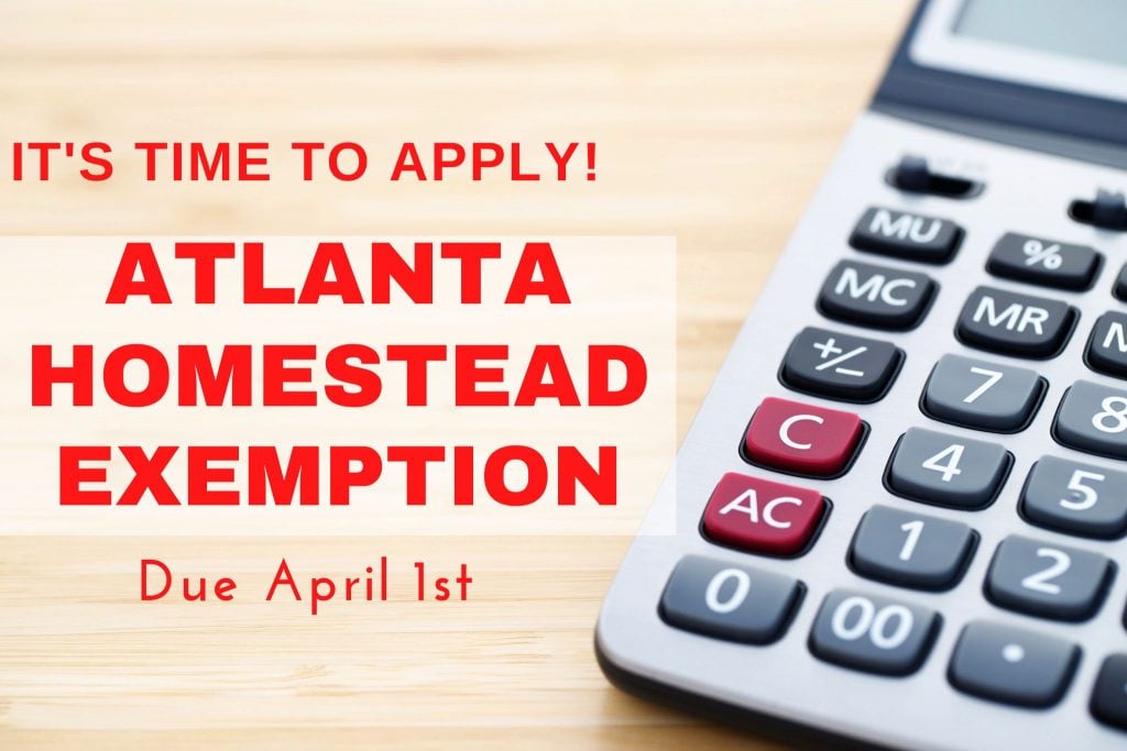 Time to Apply for an Atlanta Homestead Exemption