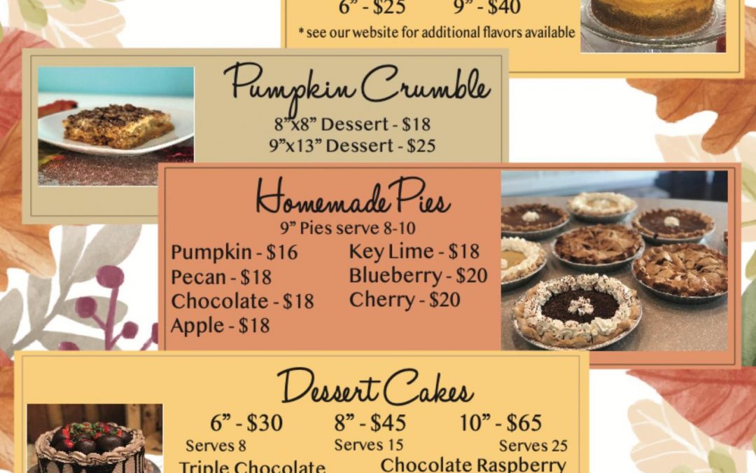 Thanksgiving Day Desserts in Winter Haven