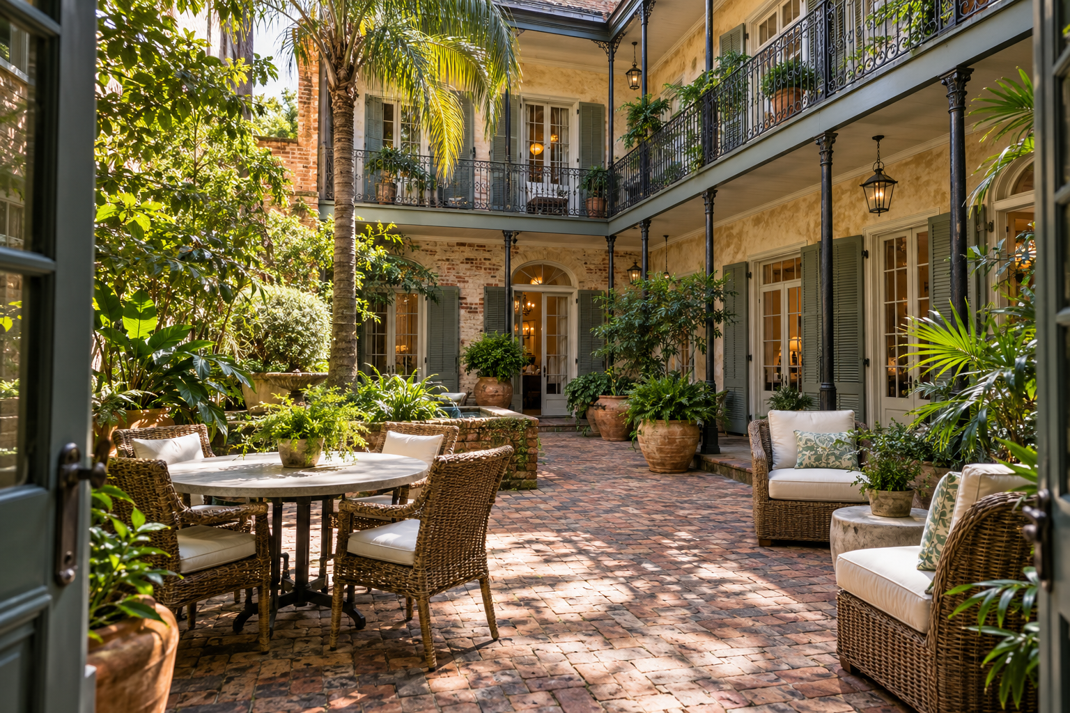 Historic French Quarter Courtyard Living