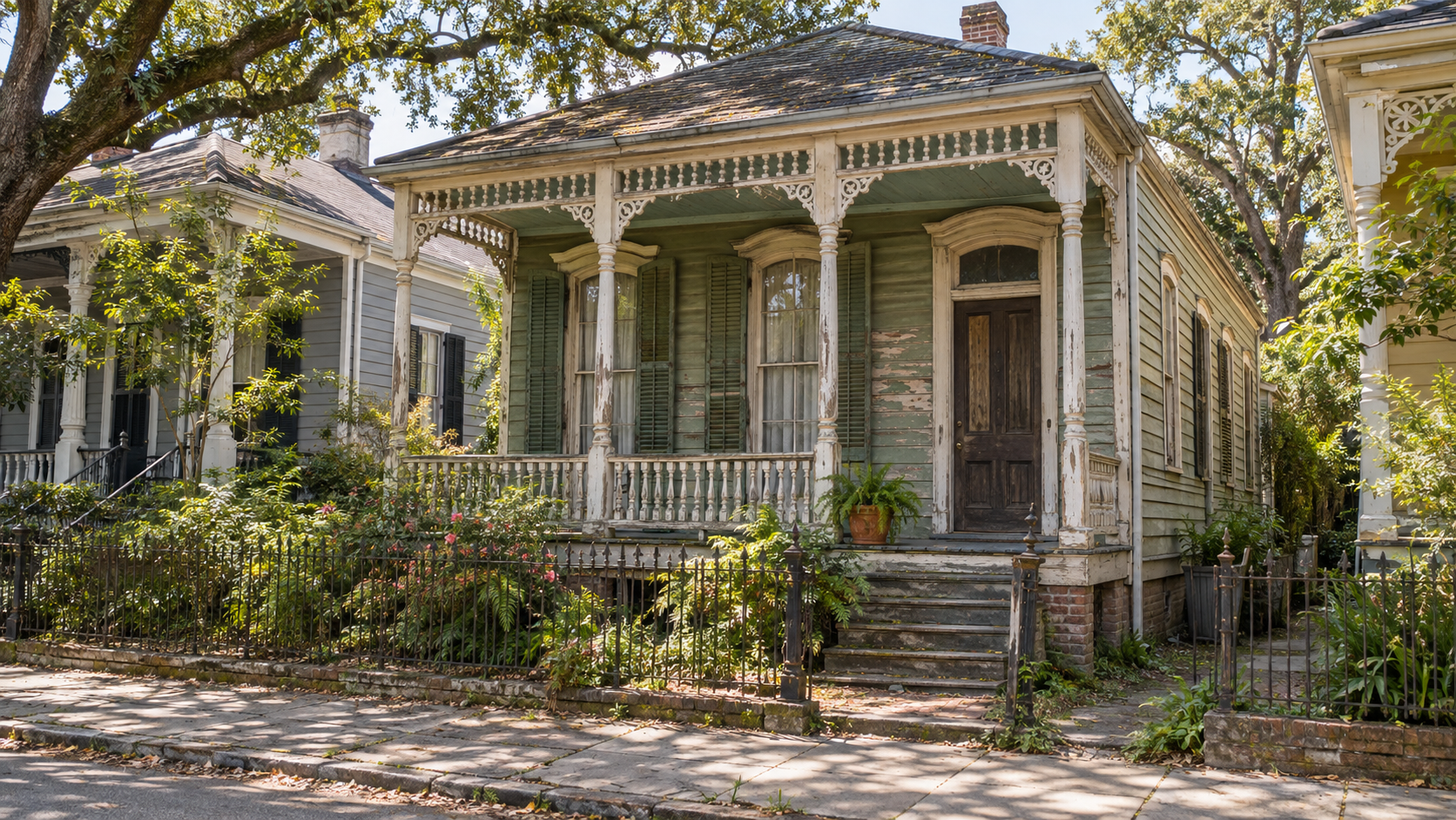 Weathered New Orleans Victorian Cottage