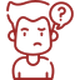 Confused person icon