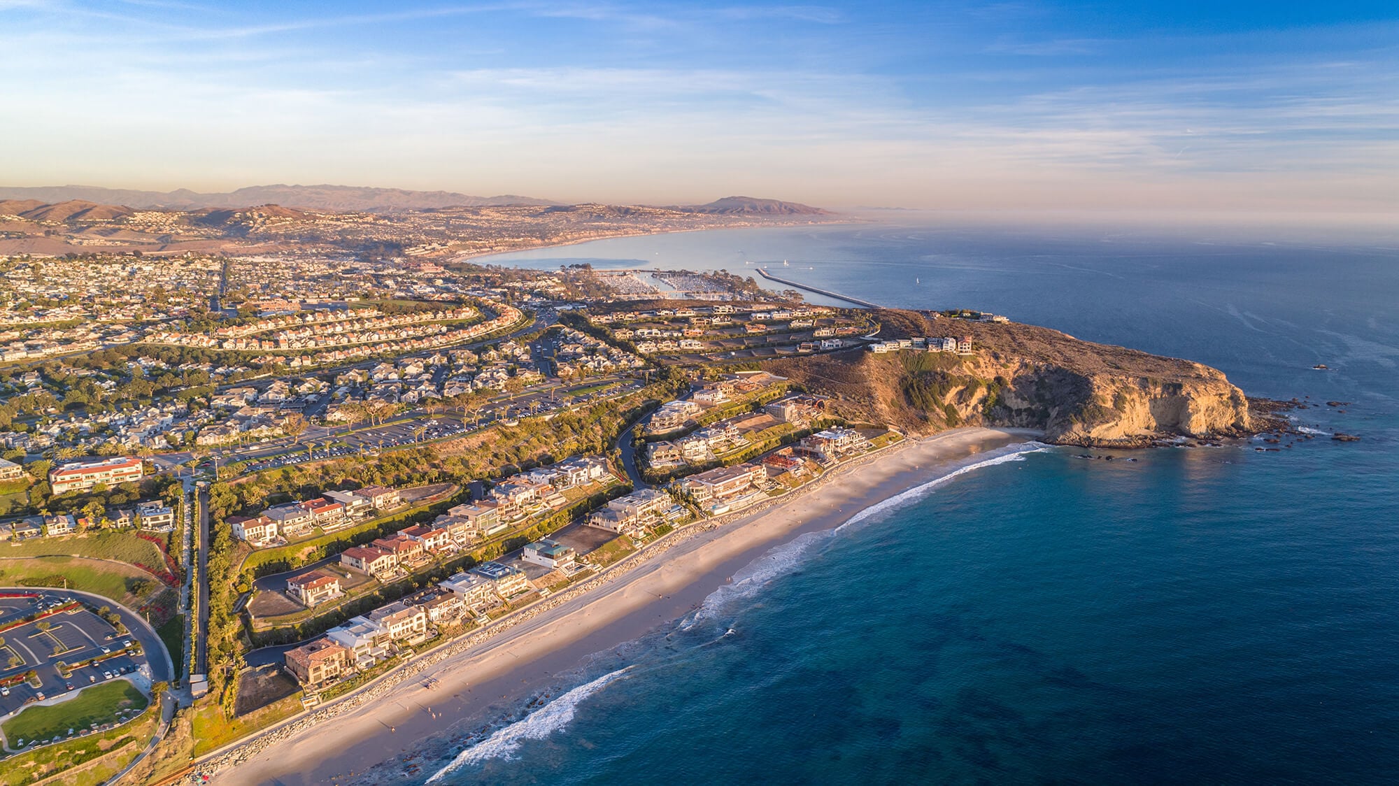 Corona del Mar coastal aerial