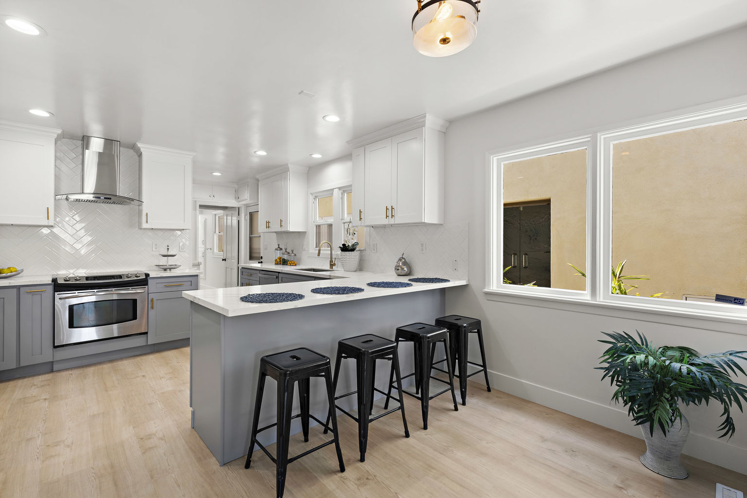 The same kitchen at 1436 West Bay after preparation, the home sold for $7.2 million