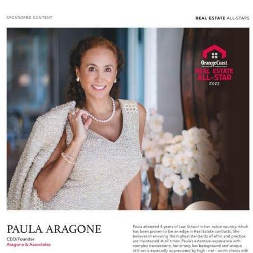 Orange Coast Magazine Real Estate All-Stars 2021: Paula Aragone