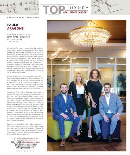 Top Luxury Real Estate Leaders: Paula Aragone &hellip;