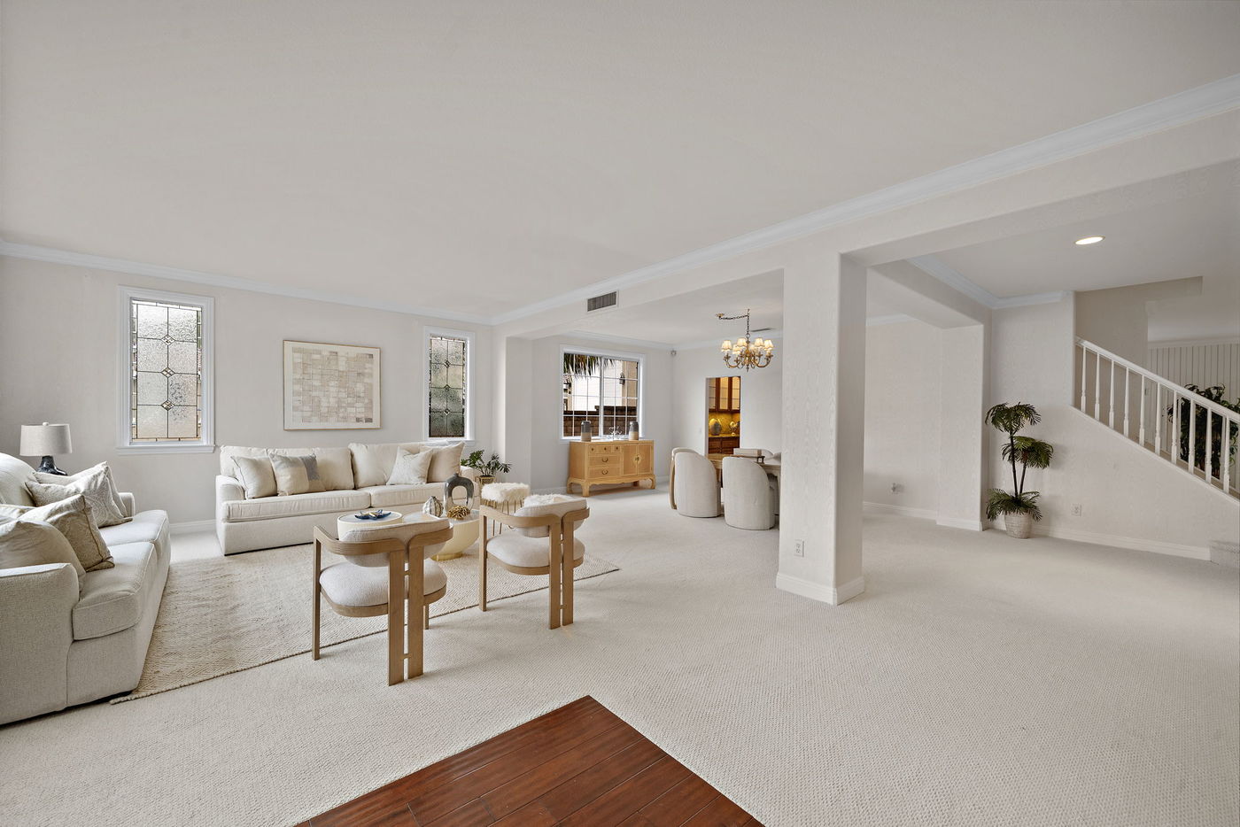 Interior of an Orange County trust property prepared for sale