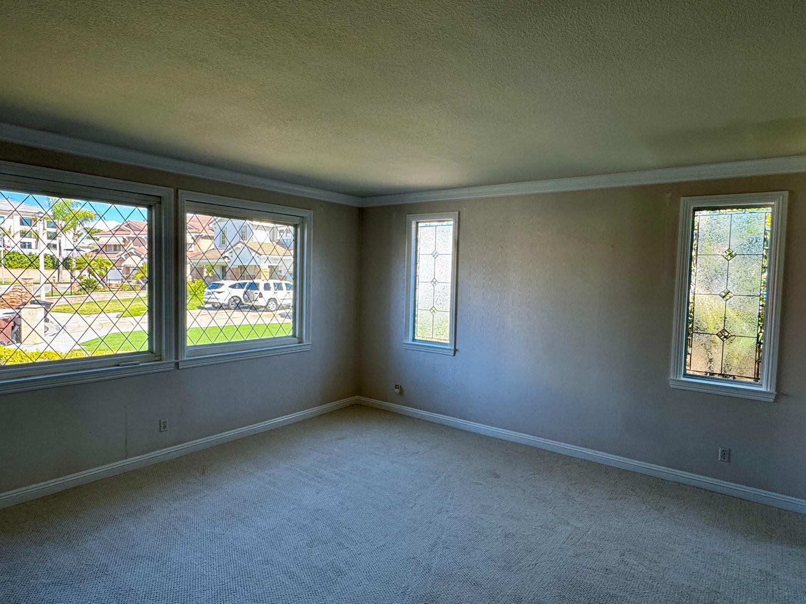 Living room before pre-market preparation at 17792 Neff Ranch, Yorba Linda CA