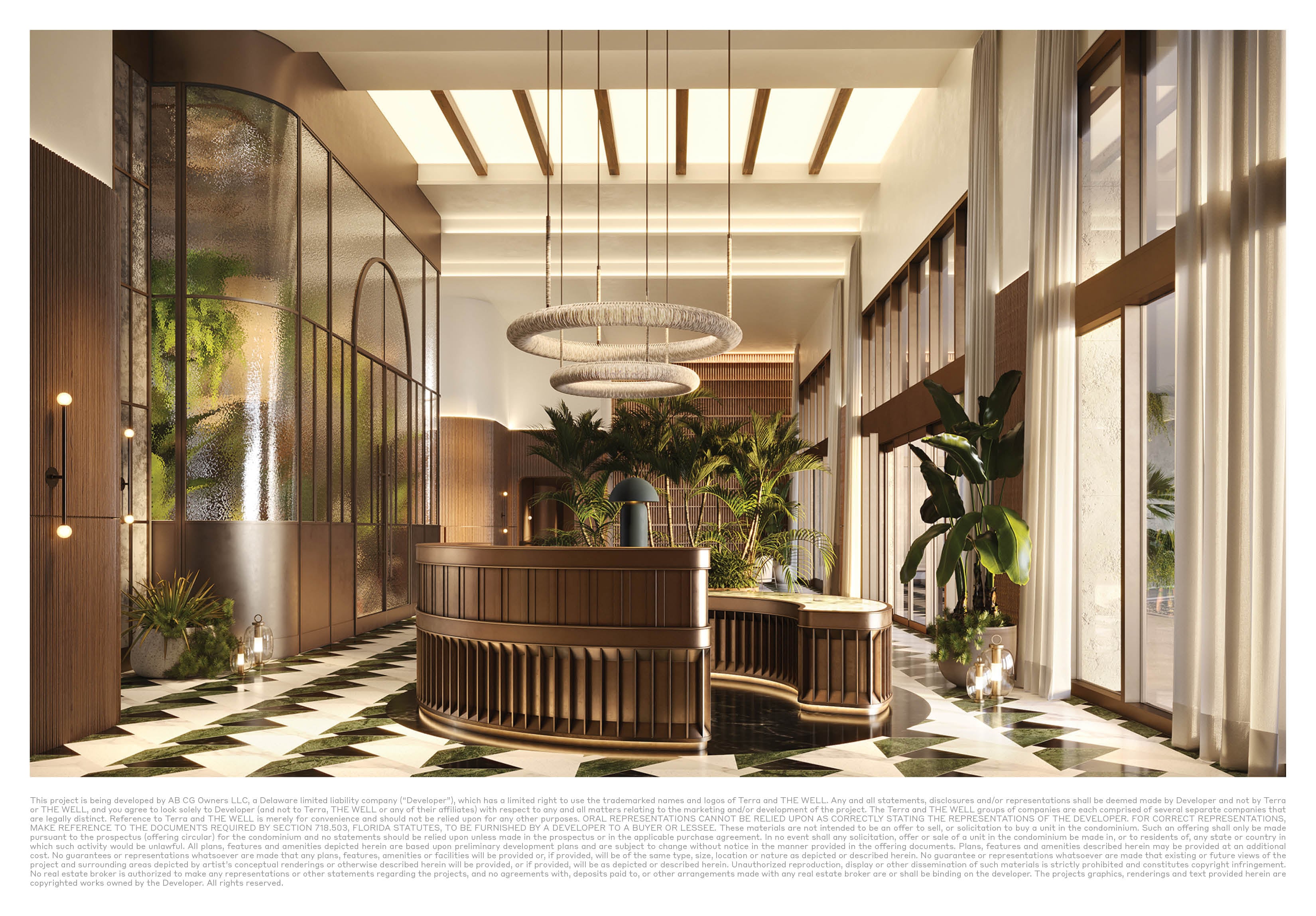 The Well Coconut Grove reception lobby