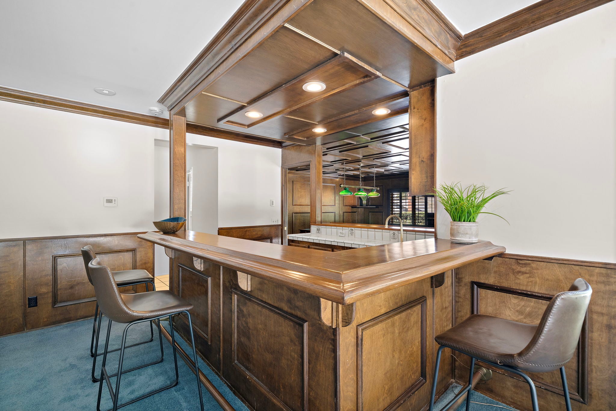Original bar and family room at 1001 Eadington Dr, Brea CA