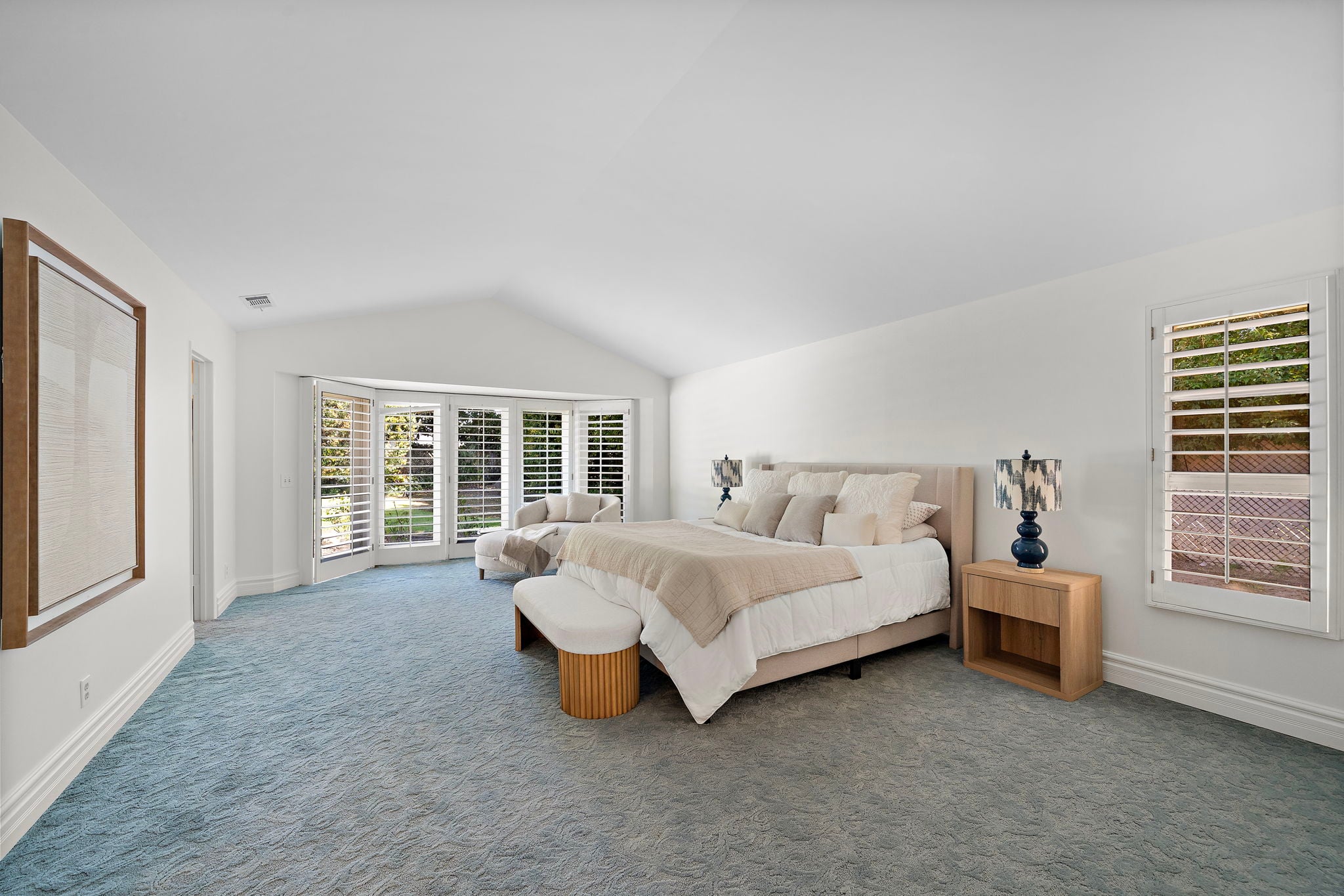 Primary bedroom after pre-market preparation at 1001 Eadington Dr, Brea CA. Sold for $2.688M