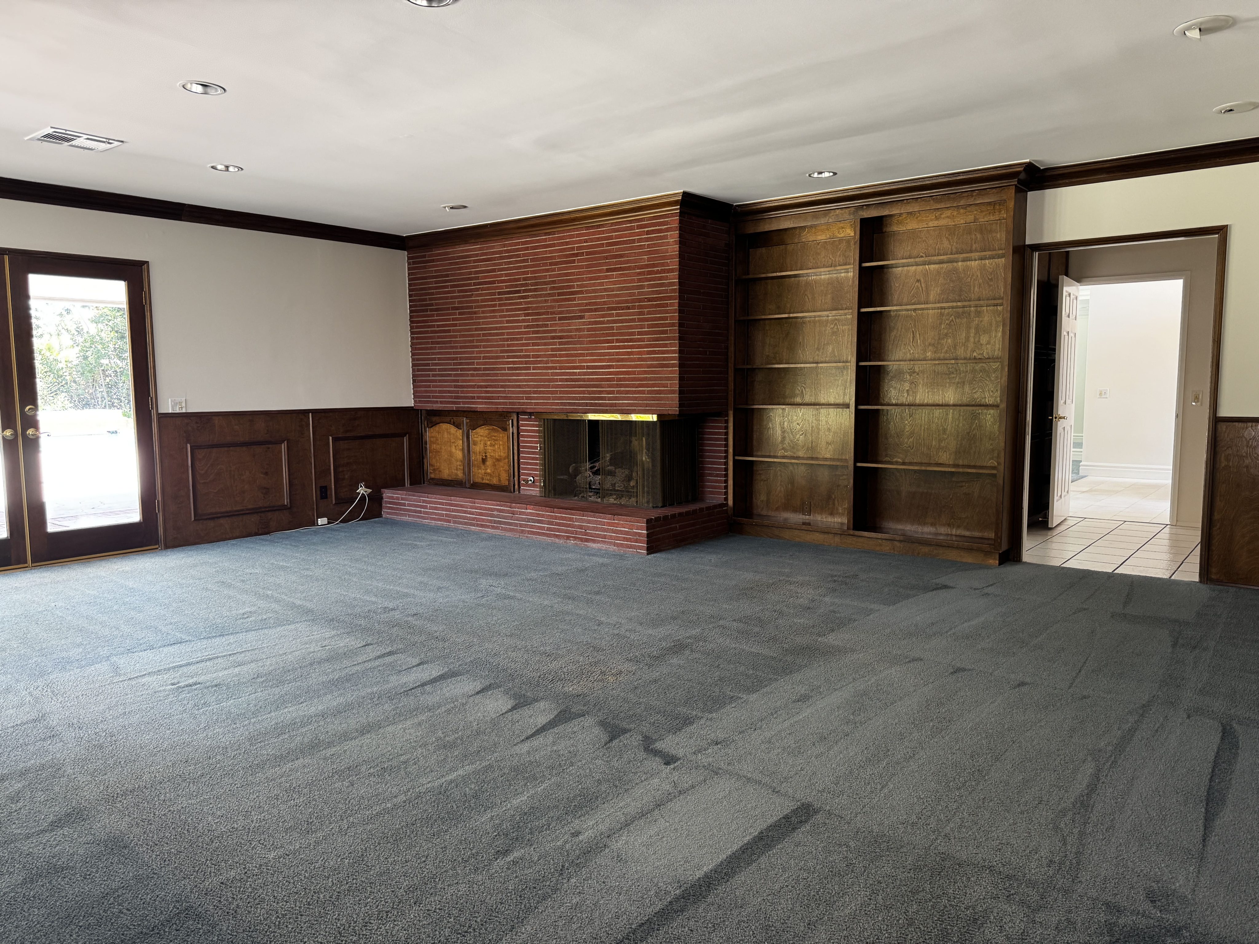 Family room before pre-market preparation at 1001 Eadington Dr, Brea CA