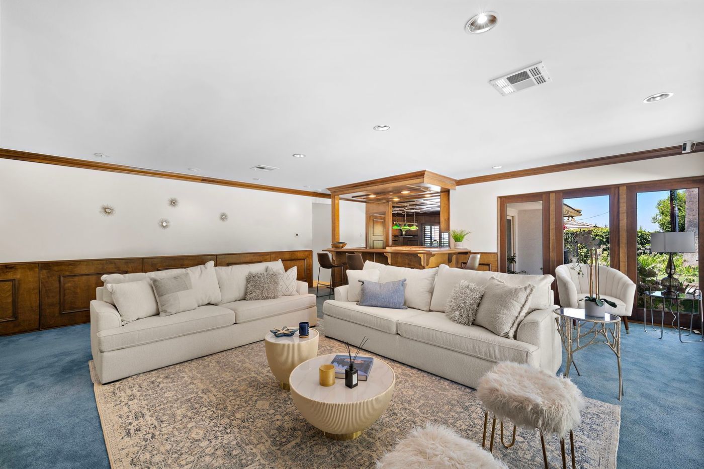 Living room of a Brea trust estate sold by Aragone & Associates