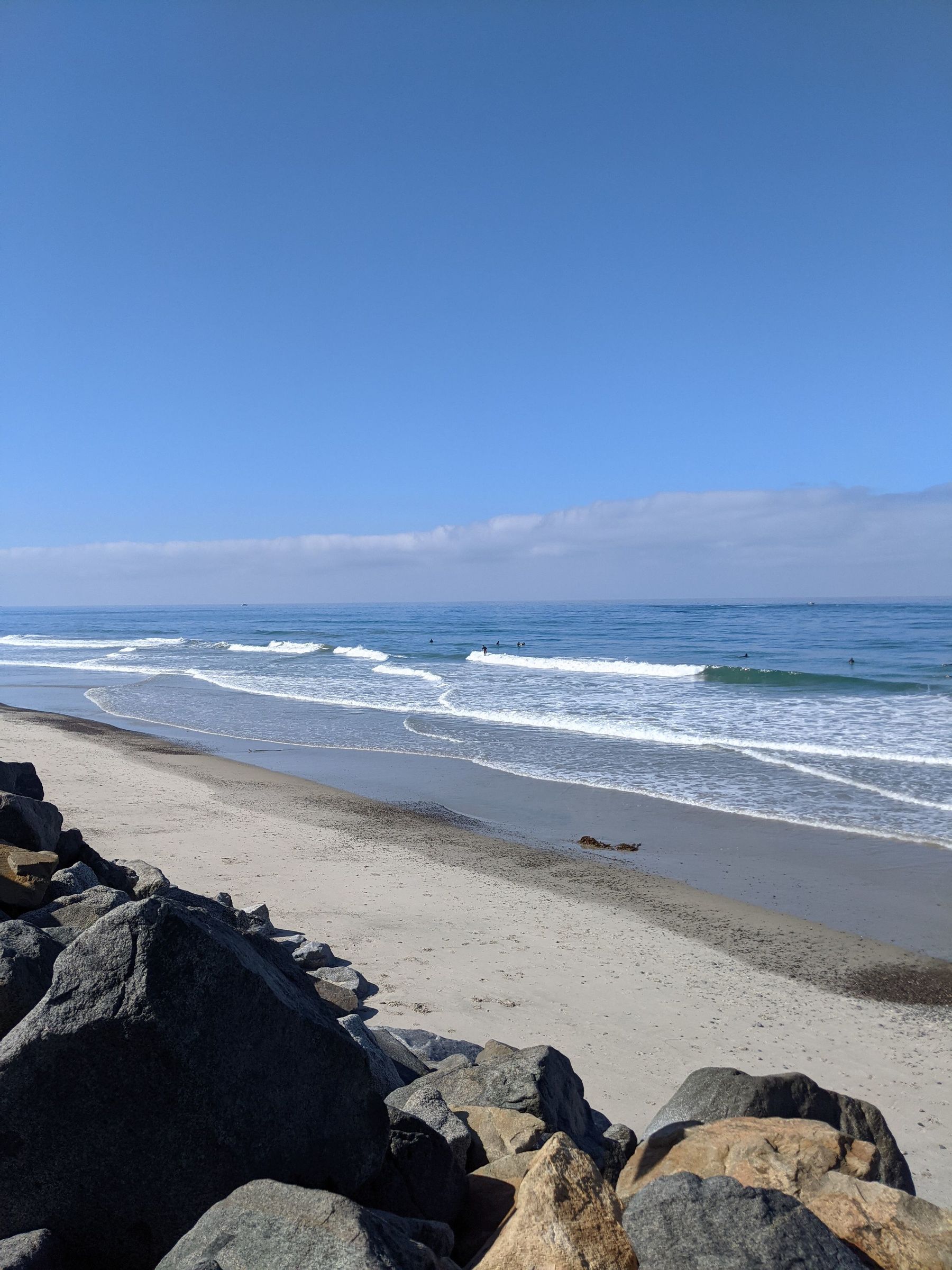 The San Clemente shoreline below the southeast hills