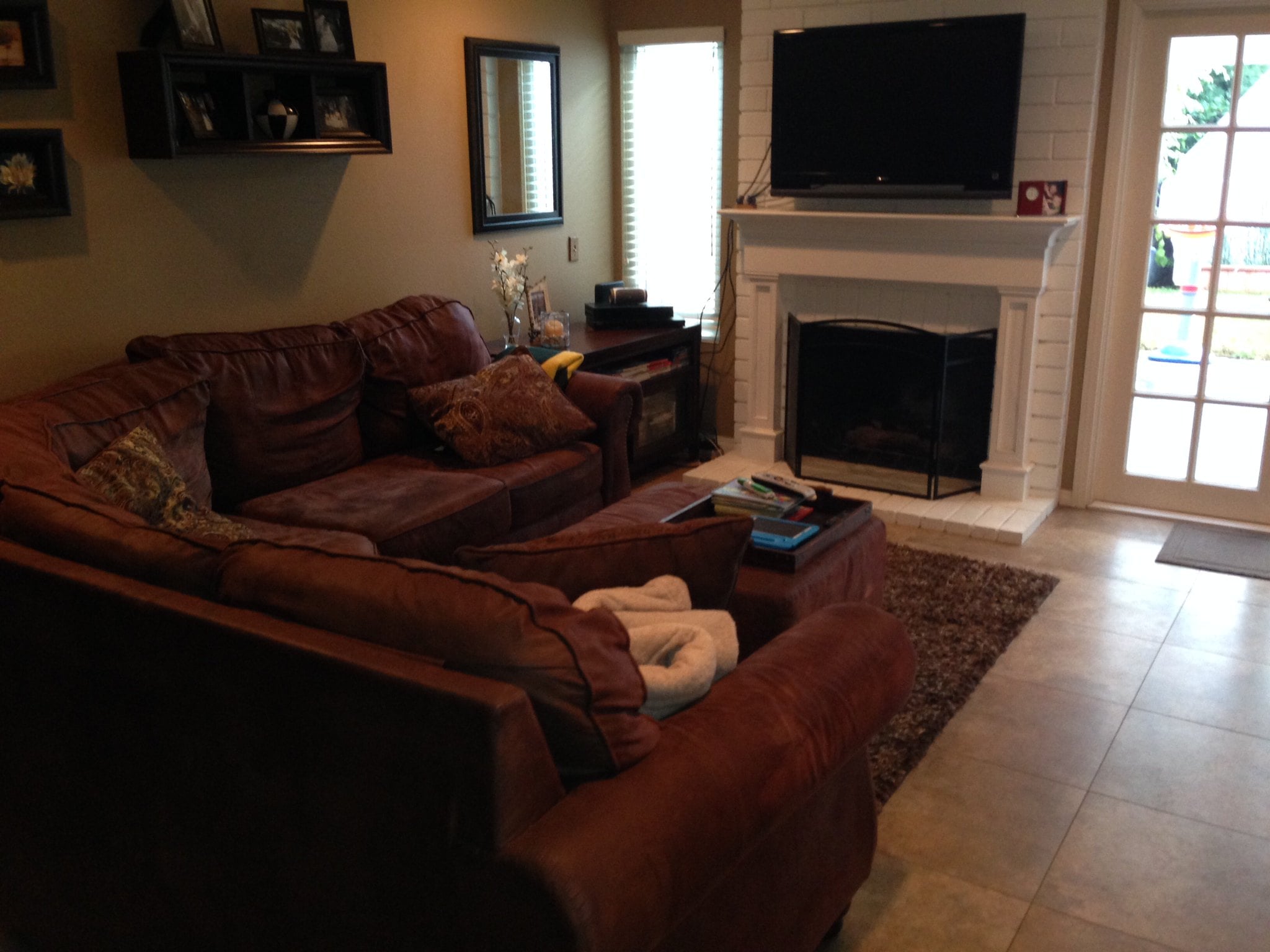 Living room before pre-market preparation at 2124 Clear Springs, Brea CA