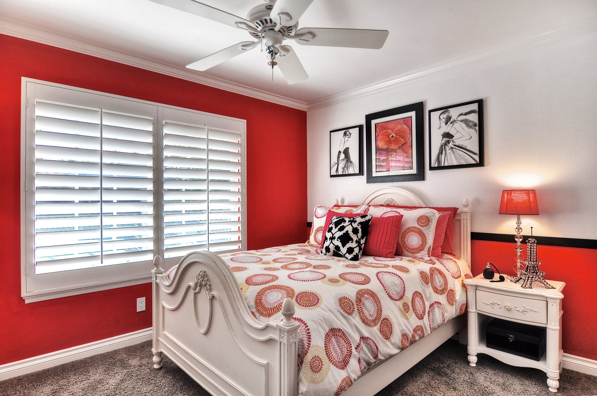 Bedroom after pre-market preparation and professional staging at 24291 Juaneno, Mission Viejo CA