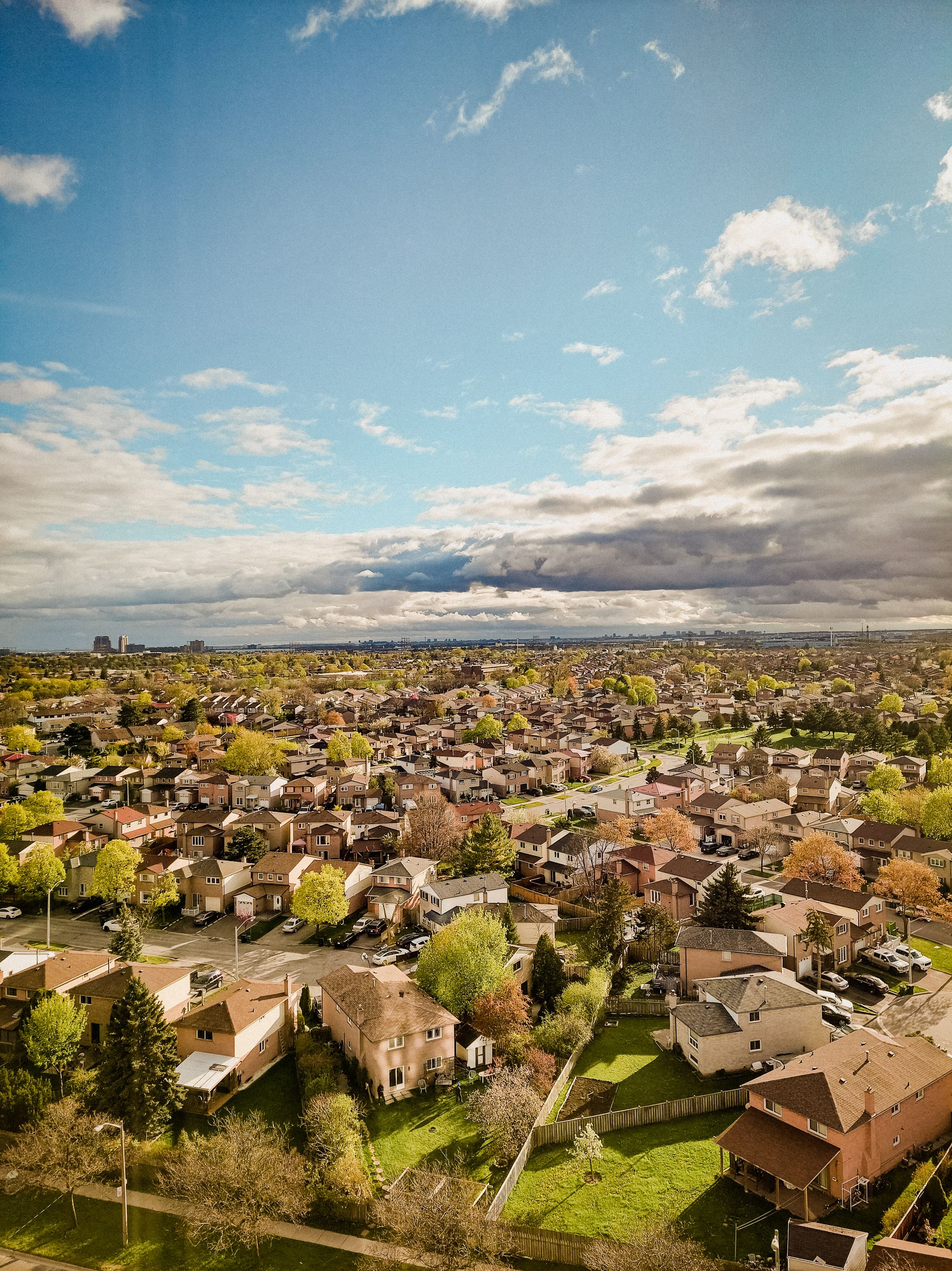 Wide view of a North Orange County residential basin