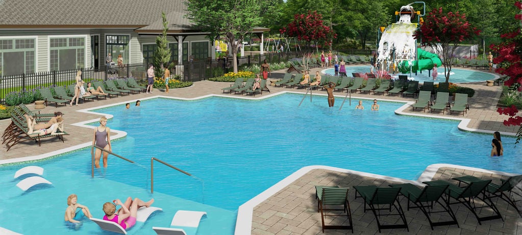 Rendering of The Lodge Amenity Center pool