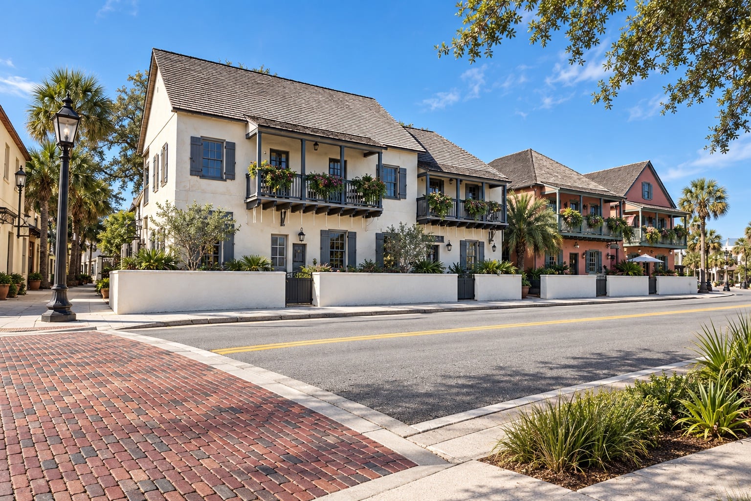 AI-assisted editorial recreation of a historic St. Augustine street scene based on Amy Howell’s video footage