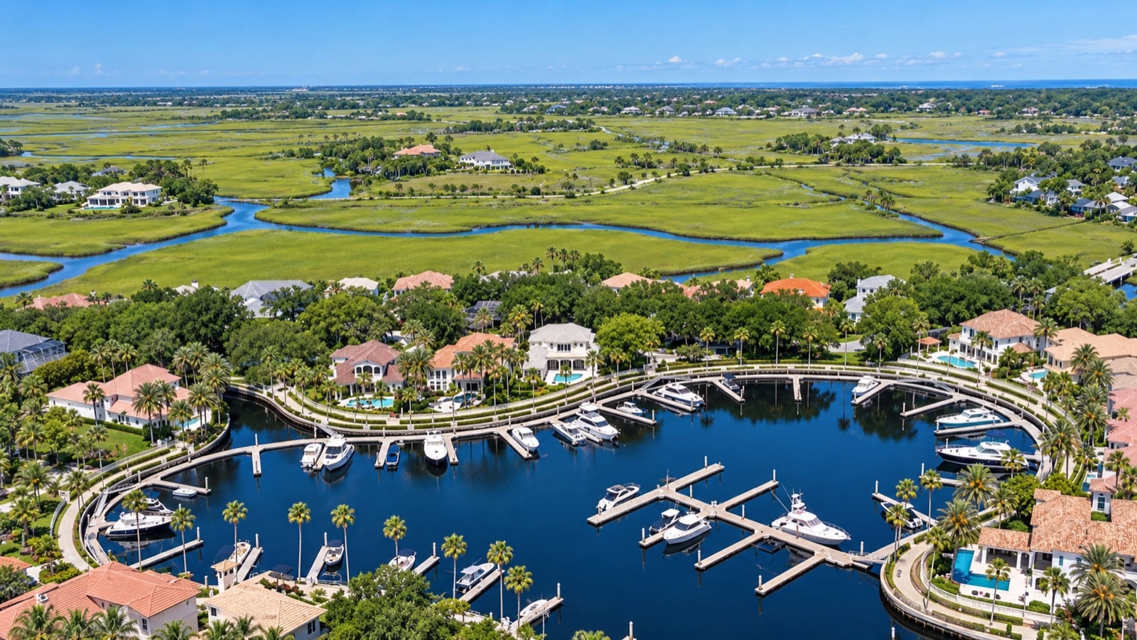 AI-assisted interpretation of Harbour Island’s protected boat basin from Amy Howell’s video