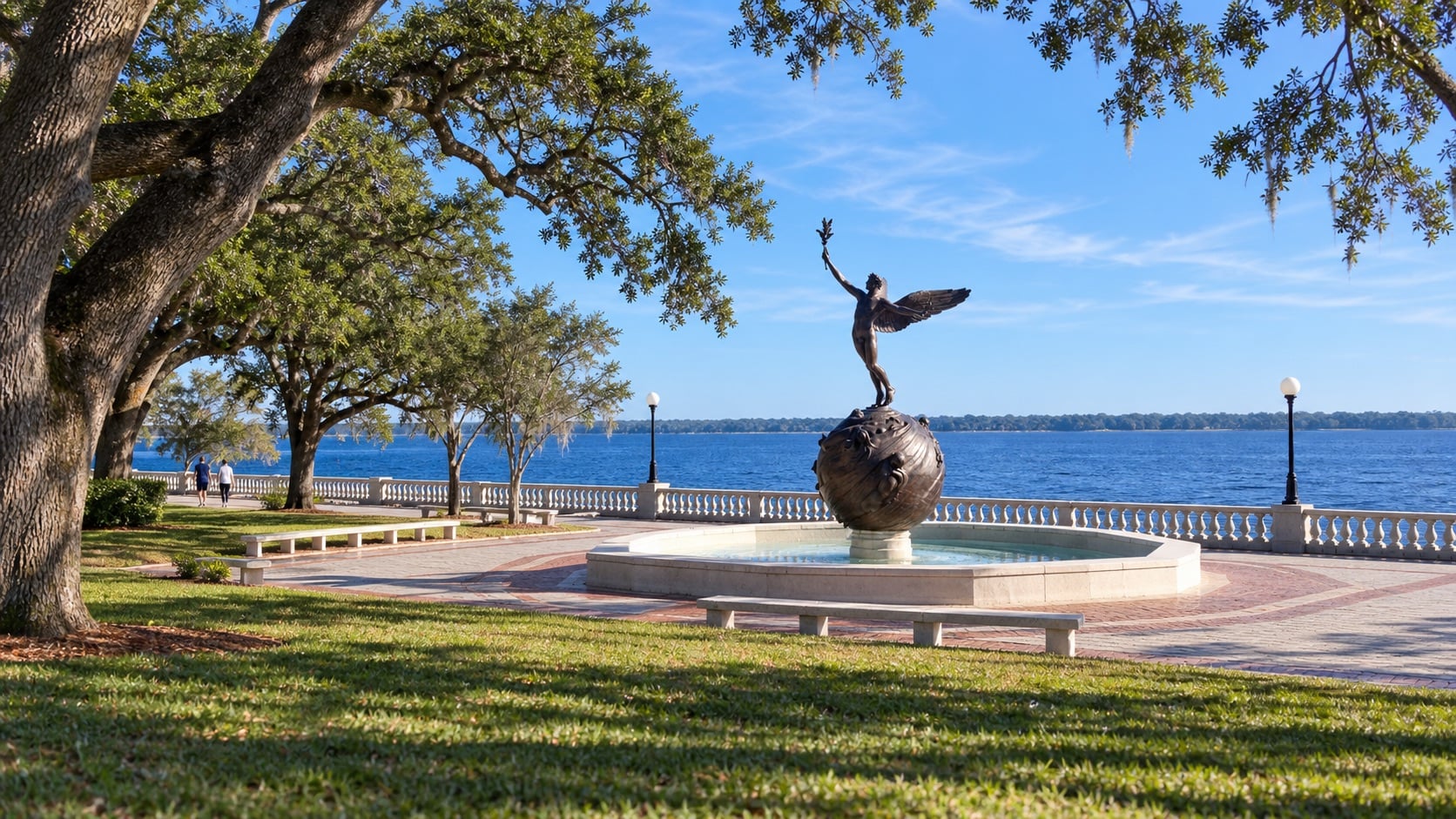 Riverfront view at Memorial Park in Jacksonville