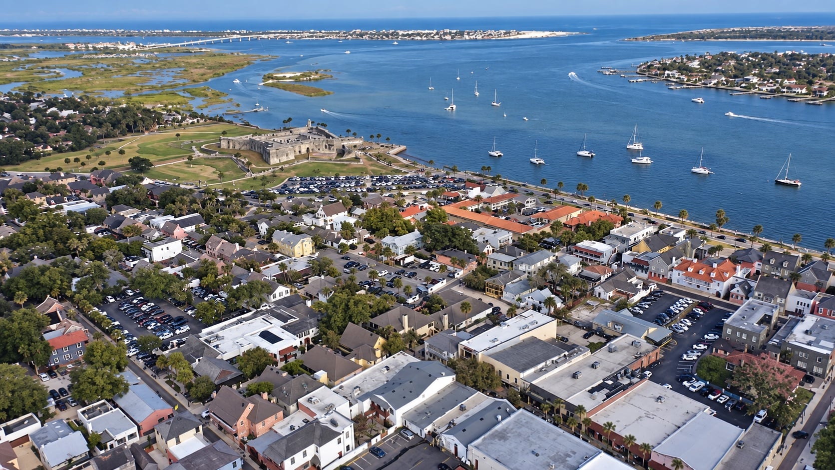 St. Augustine waterfront, recreated from Amy’s video using AI