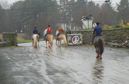 BETHEL HORSE BACK RIDING IN RAIN