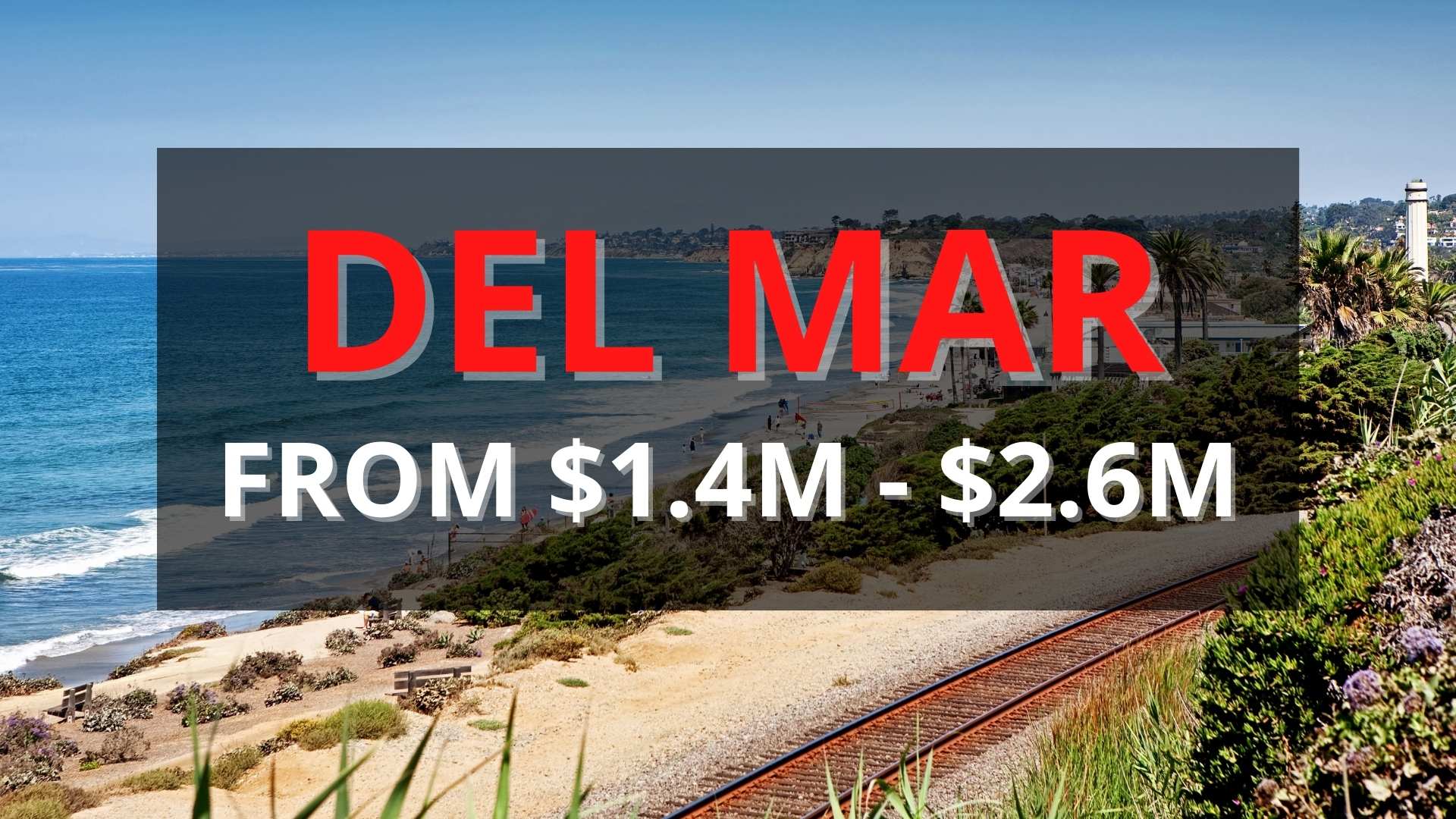A video guide showcasing three top property listings in Del Mar and Torrey Pines communities, including an oceanfront home, a luxurious townhome and a charming single-family home with pool and spa