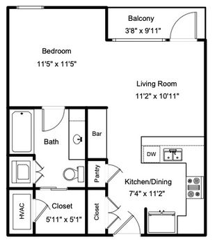 230 South Tryon Street Unit 603 floorplan