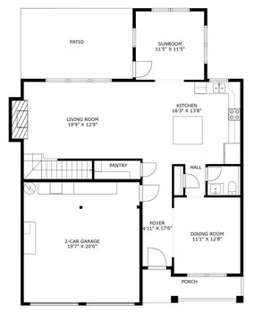 1st floor -2210 Winding River Dr floorplan