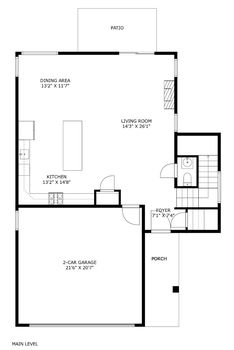 621 Campus - Main Level Floor Plan