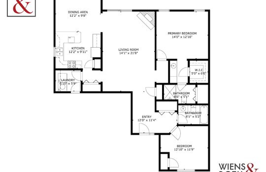 5722 Waterford Floor Plan with Logo
