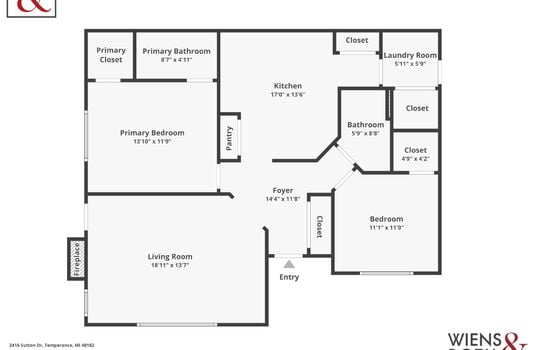 2416 Sutton Dr Floor Plan1 with Logo-1