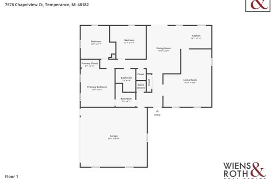 7576 Chapelview Floor Plan with Logo