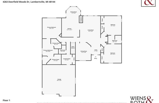 4263 Deerfield Floor Plan1 with Logo
