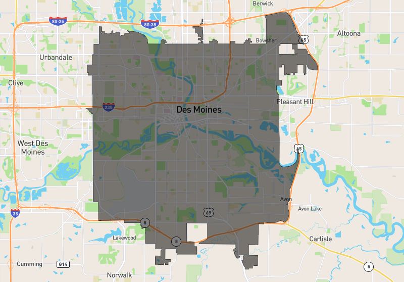 Des Moines to Steve Stych Realty