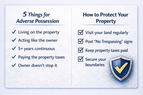 5 requirements for adverse possession in California and tips to protect your property from title issues