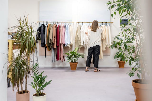 person shopping in a boutique 