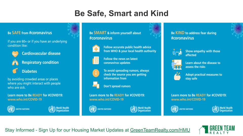 Be Safe, Smart and Kind #Coronavirus