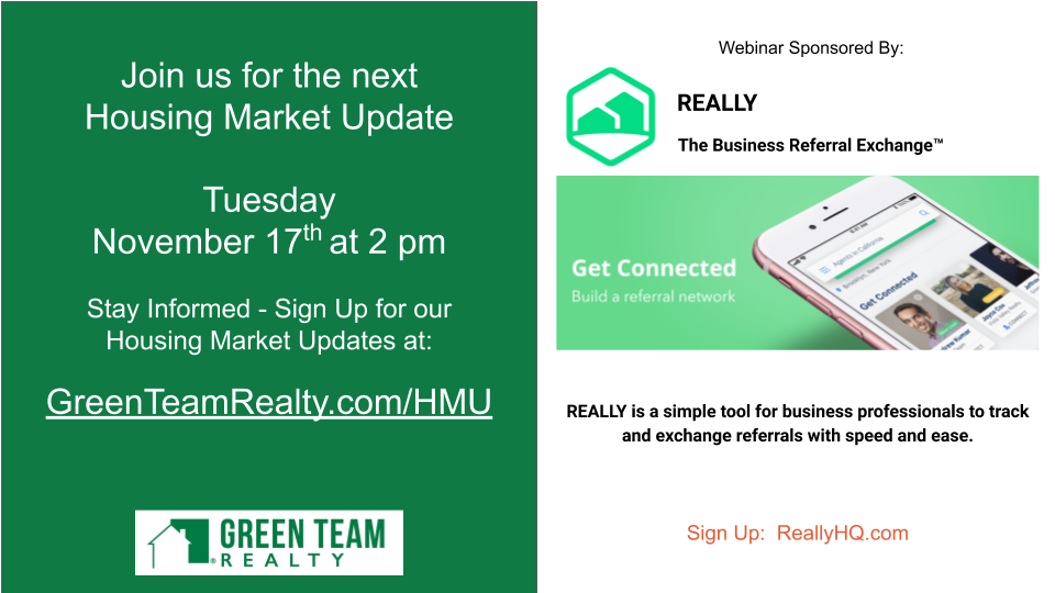 Green Team Realty Oct 2020 Housing Market Update