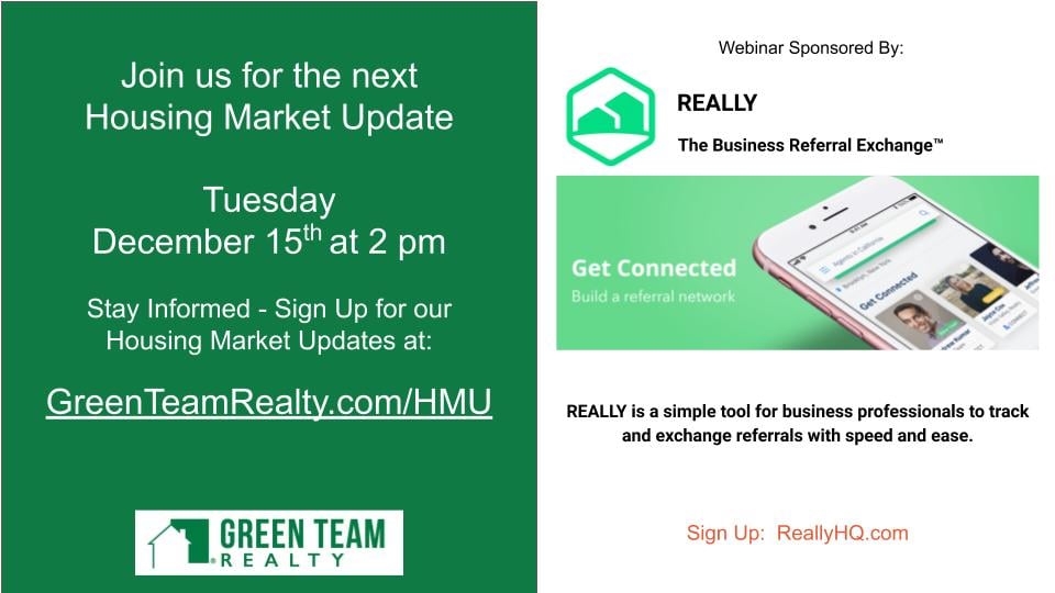 Green Team Realty Housing Market Update Nov 2020