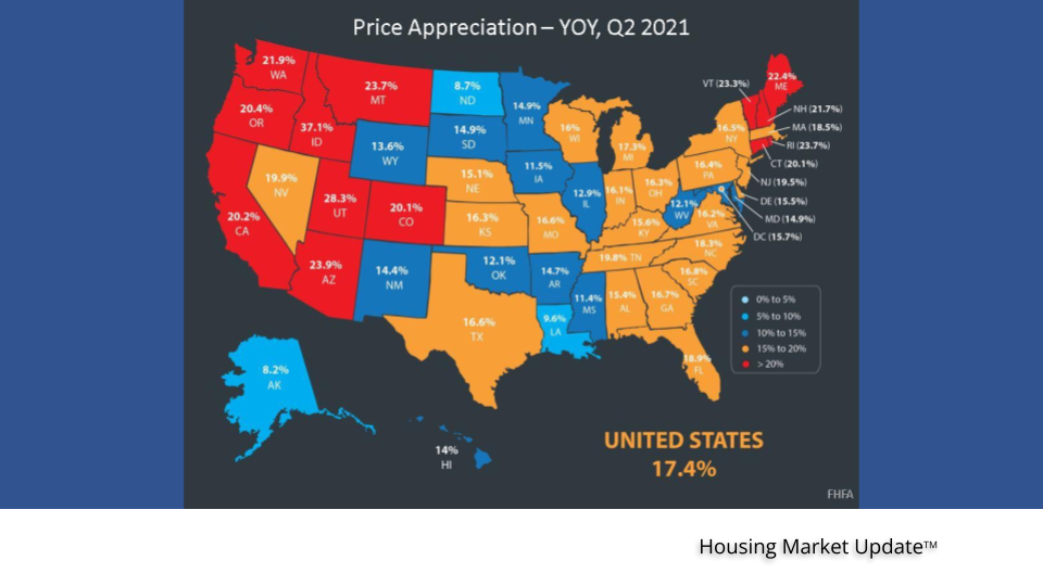 Oct 2021 HMU Year-over-year price appreciation map