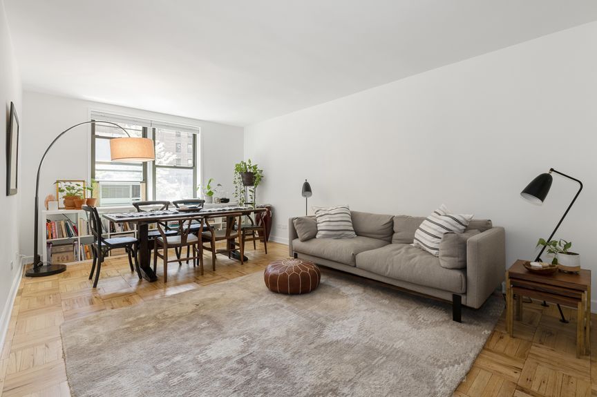 Dining table and a couch