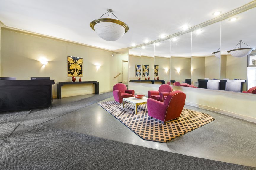 Living area with chandilier