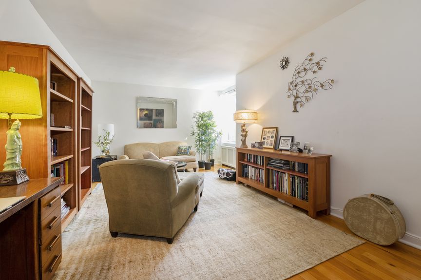 Living room with book shelfs