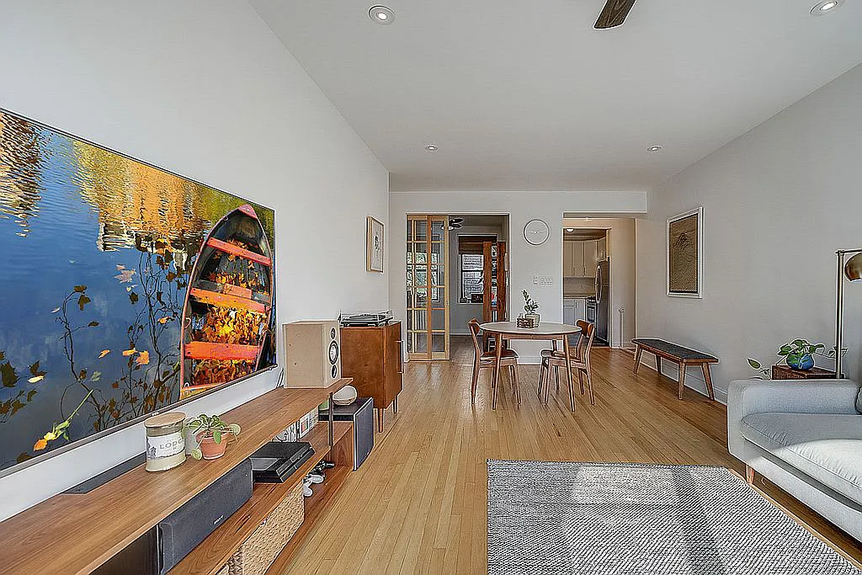 Living room and dining area