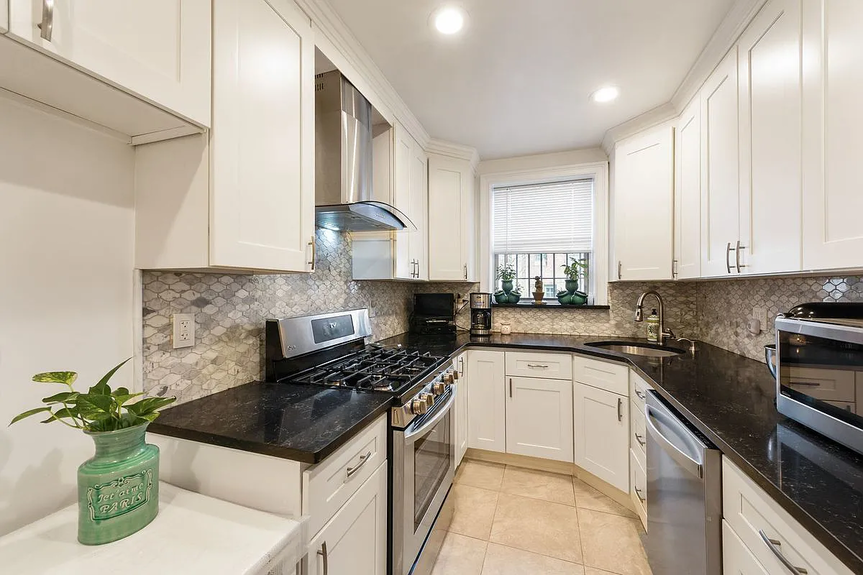 Kitchen area with appliances